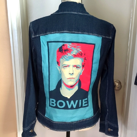 Bowie Graphic Jean Jacket - Blue - Picture 1 of 4